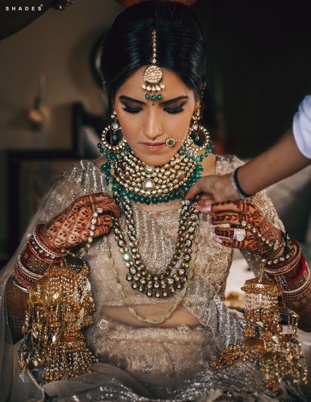 Photo of A bride getting ready for her Anand Karaj
