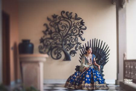 Photo of Boss bride on game of thrones seat