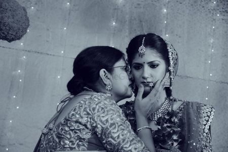 Photo of Bride and Mother Moment