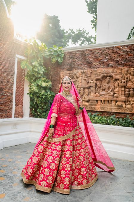 Pink wedding lehenga for the bride-to-be