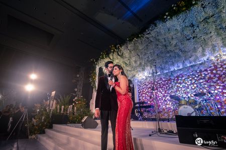Cute couple shot at their reception