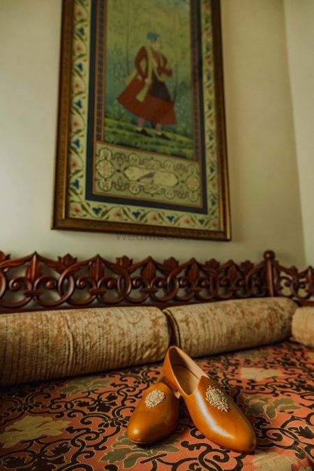 Photo of Brown leather Sabyasachi groom shoes
