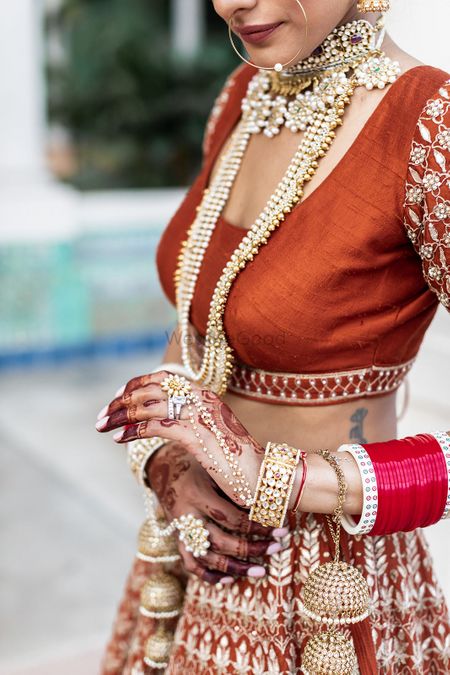 Photo of Bridal details with bridal jewellery