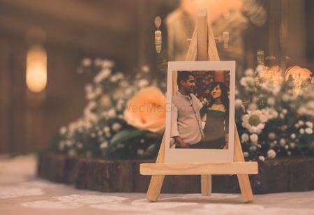 Personalised centrepiece for engagement decor ideas