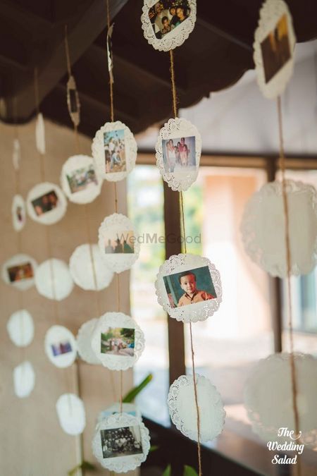DIY wedding decor with baby photos