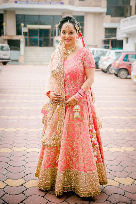 Pink sikh bridal anarkali