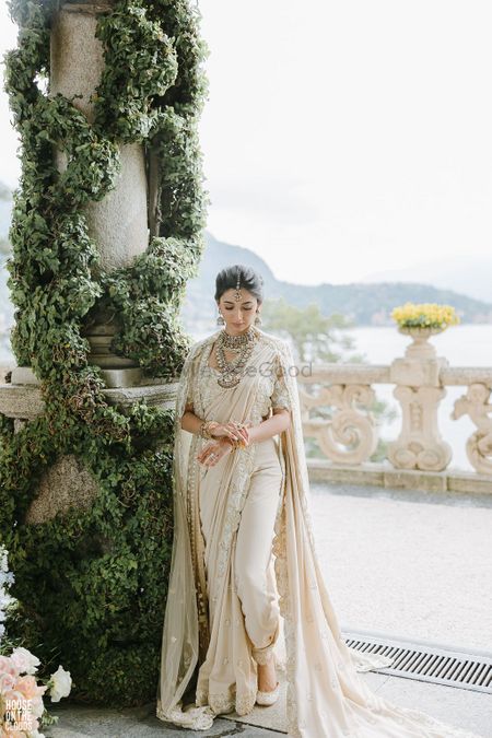 Photo of unique bridal portrait