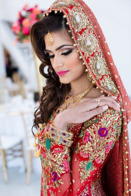 Photo of Bridal Makeup and Hairstyle for Muslim Bride