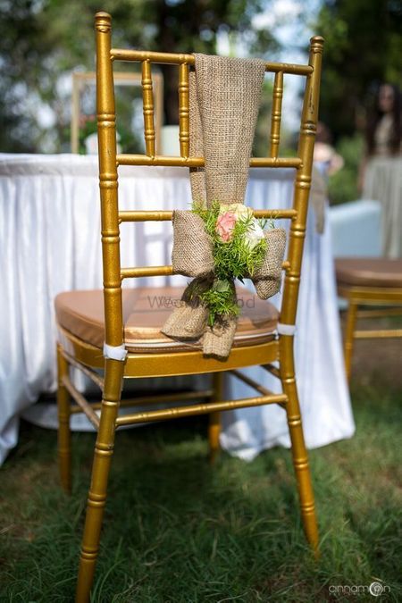 Photo of Unique idea for decorating the decor with floral and jute