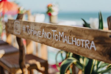 Wedding hashtag idea for destination wedding