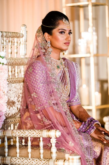 Purple kanjeevaram ideas for brides to be 