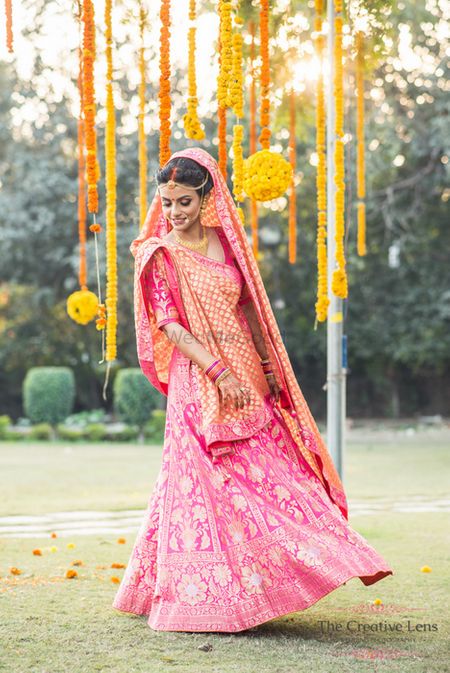 Buy Rust Orange Embroidered Bridal Lehenga Set With Aari Work KALKI Fashion  India
