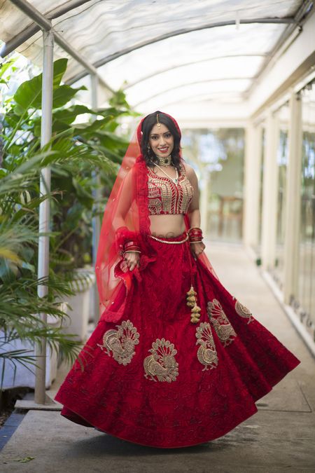 Photo of Red Bridal lehenga from Jade