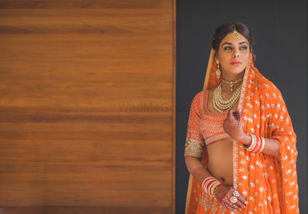Orange Wedding Photoshoot & Poses Photo orange bangles