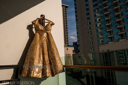 Gold Bridal Lehenga Photo Abu Jani and Sandeep Khosla