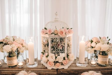 Vintage decor with candles