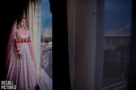 Photo of Gorgeous pink and silver bridal lehenga for wedding