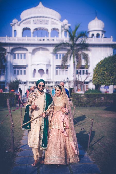 Bridal Lehenga Photo anand karaj outfit