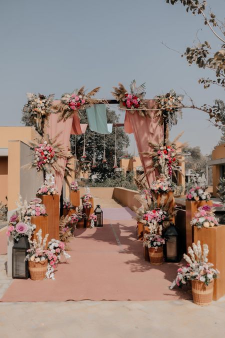 Unique wedding entrance decor