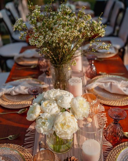 Photo of Table Setting At Athiya Shetty and KL Rahul's Welcome Dinner