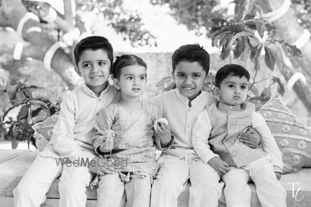 Photo of Cute moment of nieces and nephews of the bride and groom