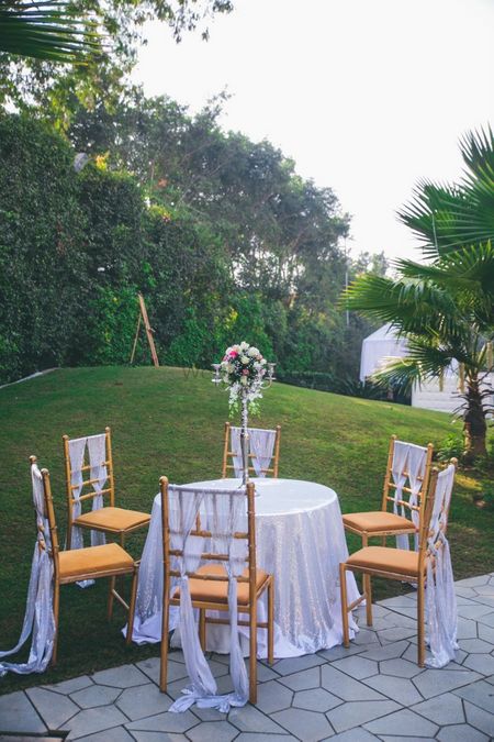 Photo of Elegant white decor for morning wedding