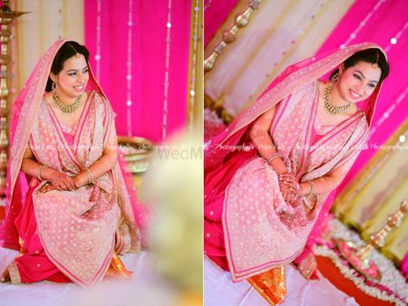 Sikh Bride in Bright Pink Patiala Salwar and Suit