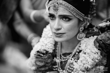 A south indian bride getting emotional during her wedding