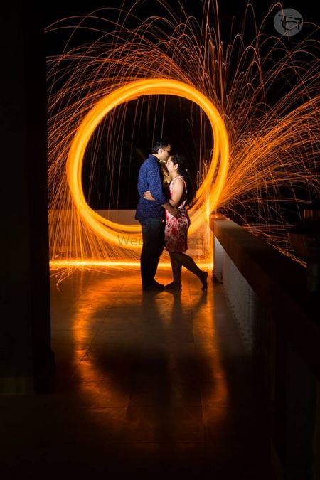 Pre wedding shoot with sparklers