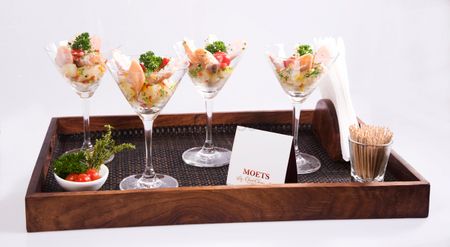 papri chaat in martini glasses