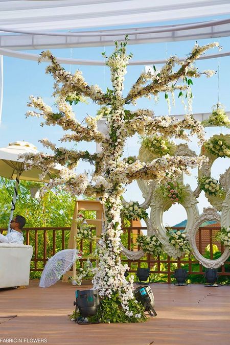 Photo of White and green decor tree