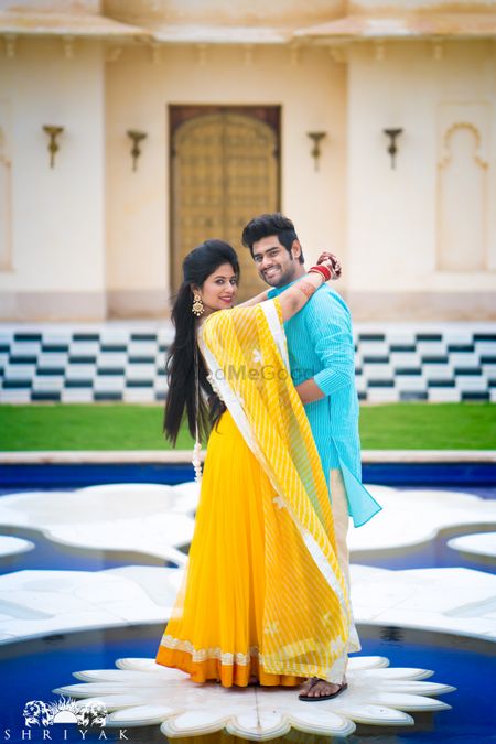 Mehendi couple portrait