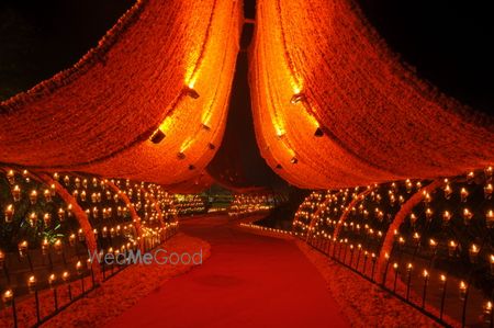 Floral wedding entrance