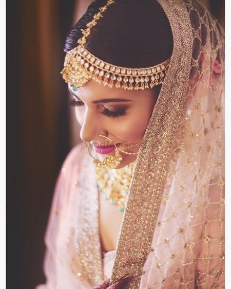 Photo of A stunning bridal portrait with natural makeup!