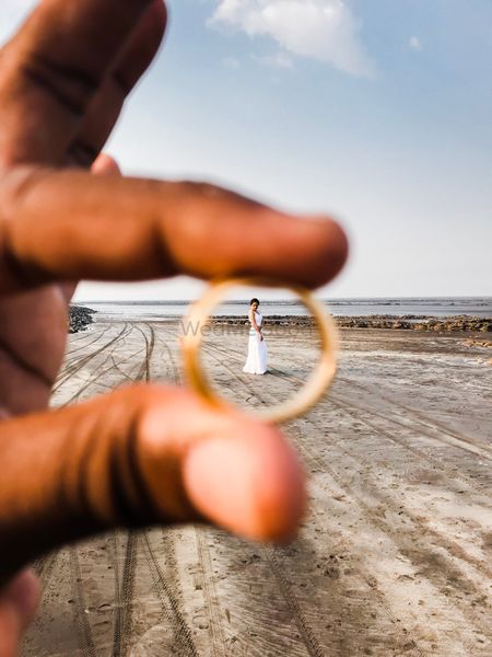 Photo of Pre wedding shoot engagement idea with ring
