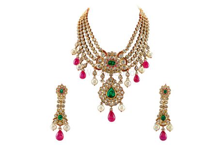 Photo of polki necklace and earring set