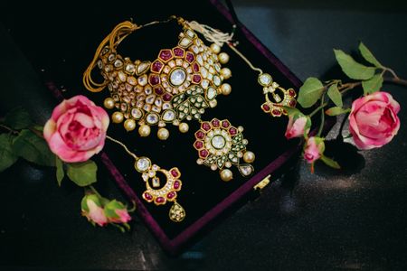 Photo of  Kundan Wedding jewellery with pearls