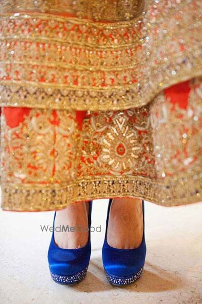 Orange Bridal Lehenga Photo