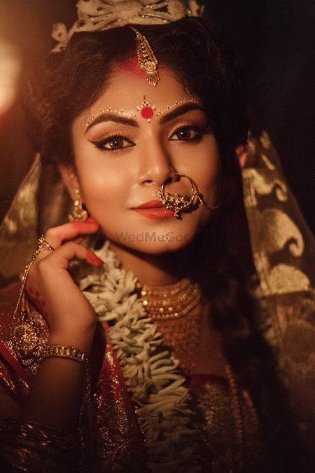 South Indian bridal makeup look