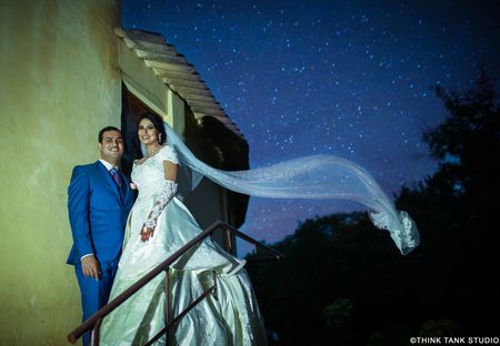Wedding day christian couple shot