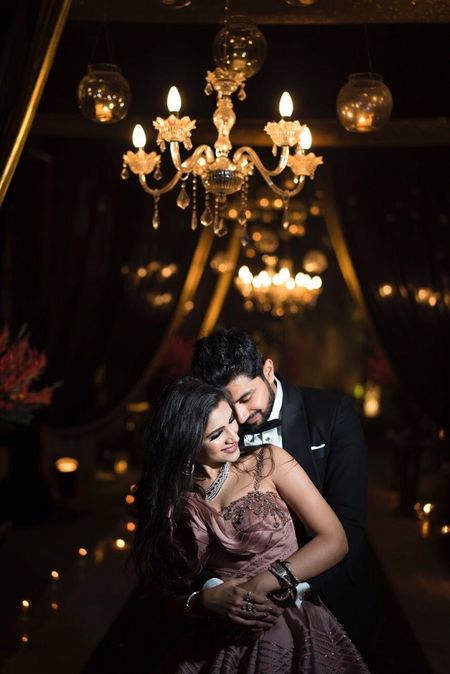 Photo of Sangeet couple romantic portrait idea