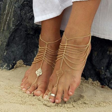 Modern tribal jewellery for feet