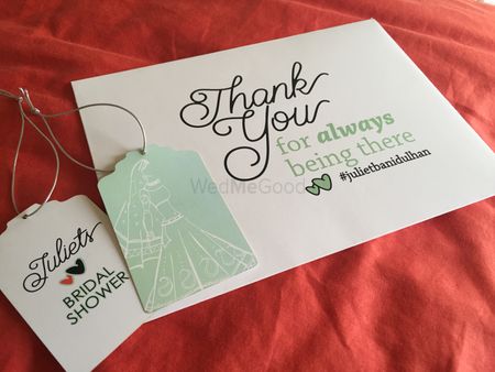 Thank You Cards for Bachelorette in White and Mint