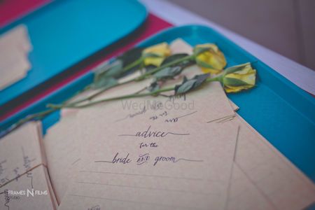 Sheets for guests to leave advice for the couple