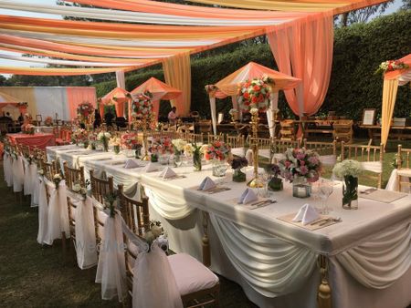 White and Orange Table Decor Setting