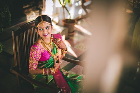 Candid south indian bride shot
