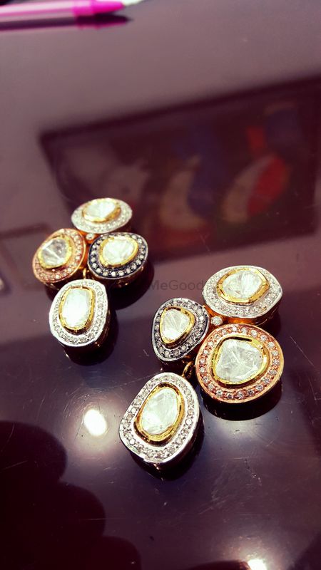 Photo of polki four stone earrings