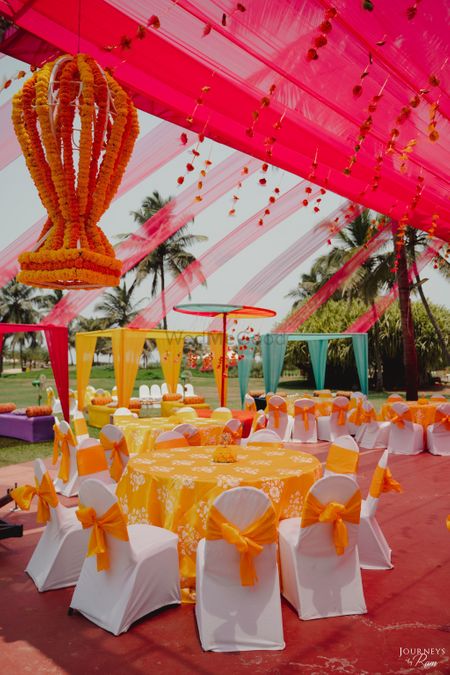 Outdoor seating for Mehendi