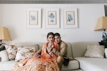 Orange Wedding Photoshoot & Poses Photo