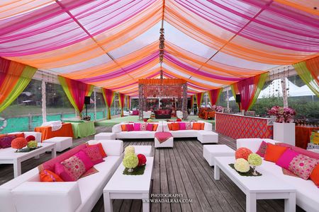 Pink and Orange Canopy Tent